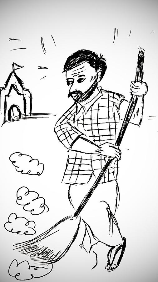 506x900 Simple Man Painting - Simple Man Drawing