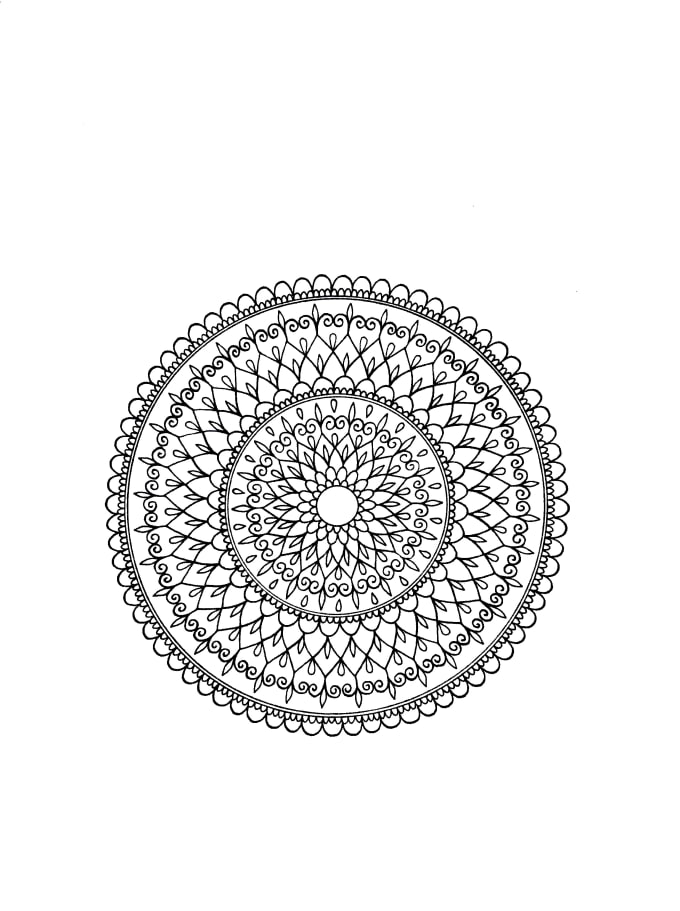 680x911 draw a simple mandala design - Simple Mandala Drawing