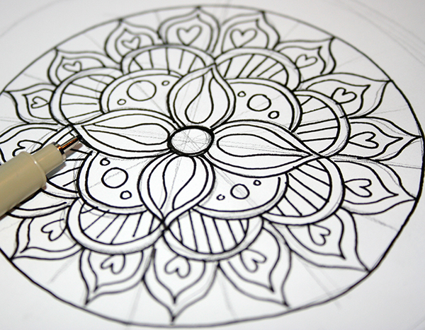 600x467 How To Draw A Mandala - Simple Mandala Drawing