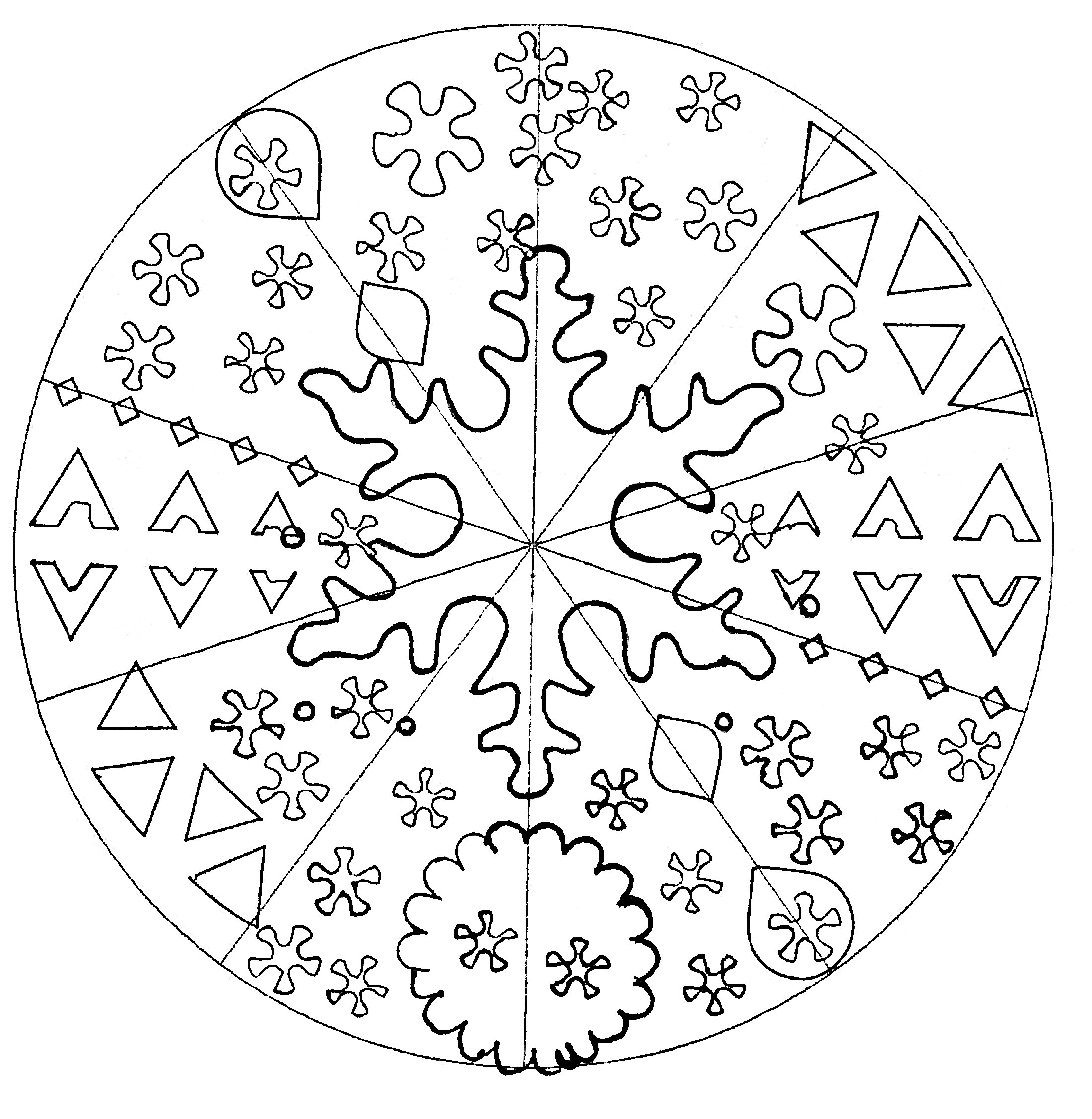 2200x2255 Mandala Drawing Easy Step - Simple Mandala Drawing