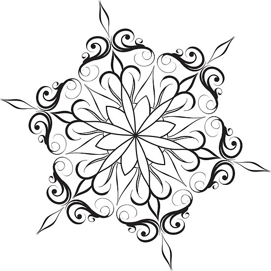 550x550 Simple Mandala Line Art Posters - Simple Mandala Drawing