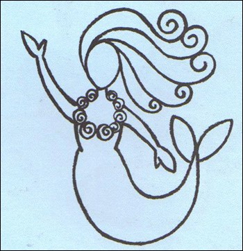 350x362 How To Draw How To Draw A Mermaid - Simple Mermaid Drawing