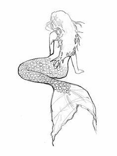 236x314 Simple Mermaid Drawing - Simple Mermaid Drawing