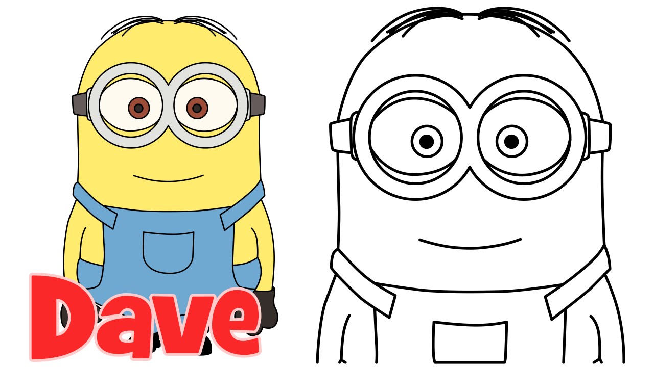 1280x720 How To Draw Minions Dave Step - Simple Minion Drawing