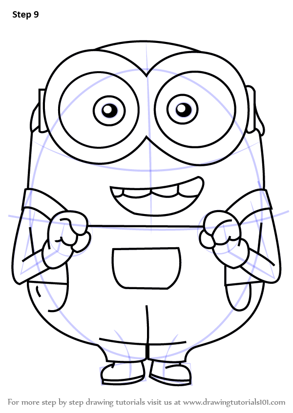 600x847 Learn How To Draw Bob From Minions - Simple Minion Drawing