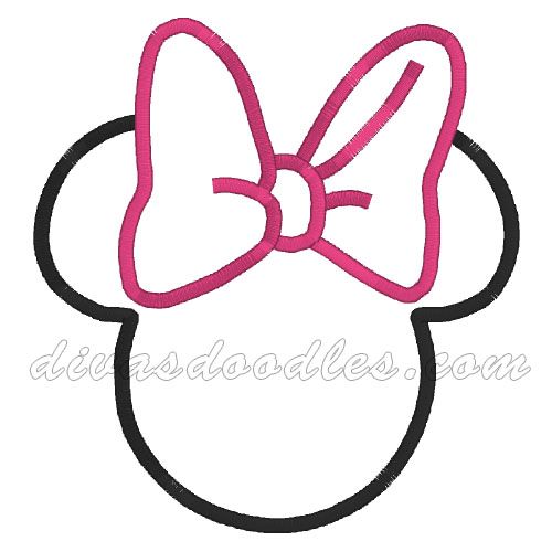 500x500 Simple Minnie Mouse Drawing - Simple Minnie Mouse Drawing