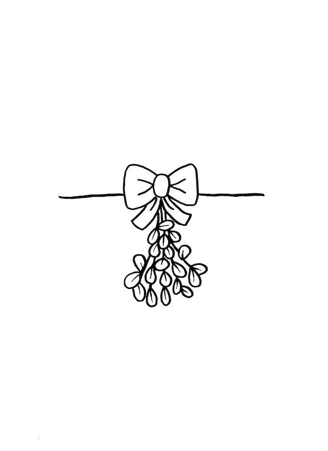 640x880 Emily Larson's Portfolio - Simple Mistletoe Drawing