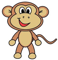 235x243 How To Draw A Monkey - Simple Monkey Drawing