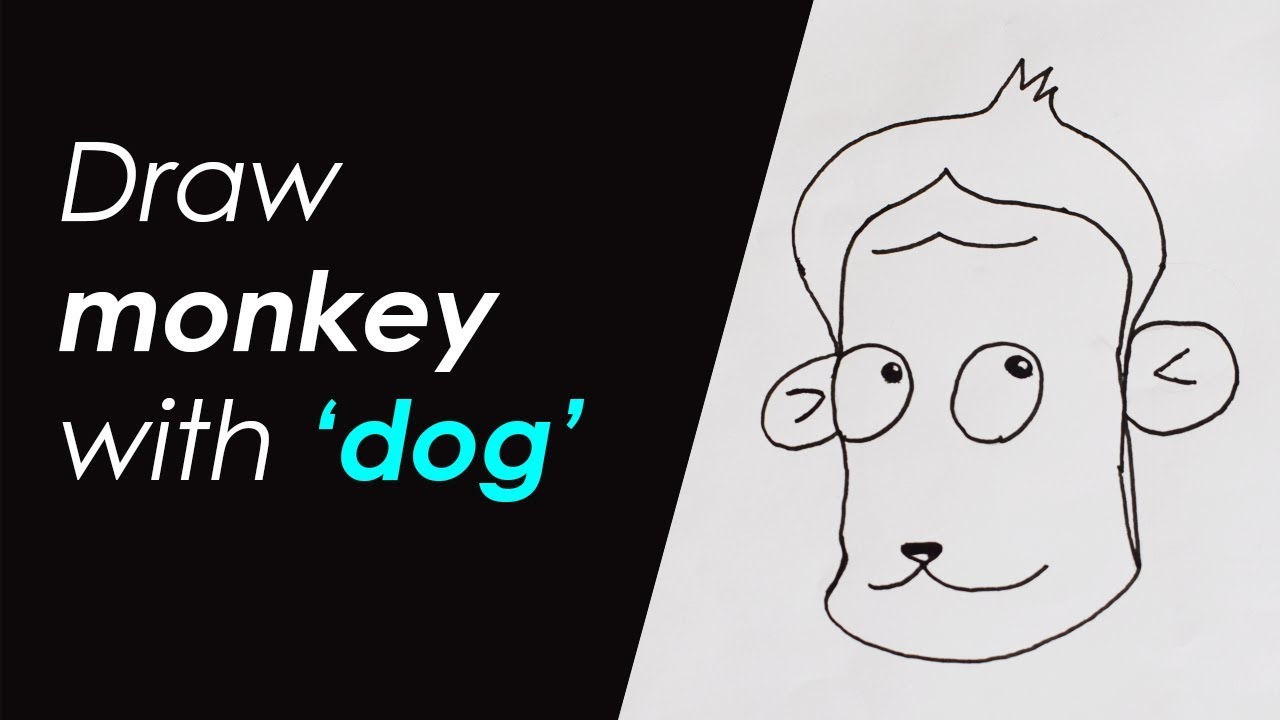 1280x720 How To Draw A Monkey Face - Simple Monkey Face Drawing