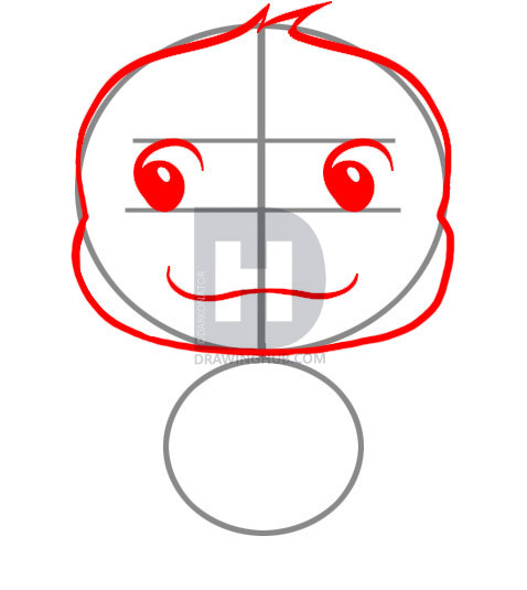 478x535 How To Draw A Simple Monkey, Step - Simple Monkey Face Drawing