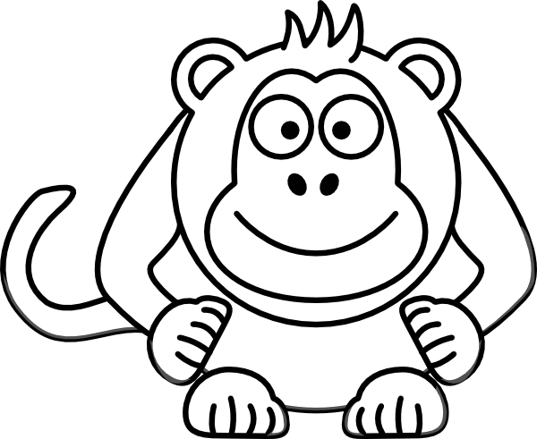 600x491 Baboon Drawing Simple Huge Freebie! Download For Powerpoint - Simple Monkey Face Drawing