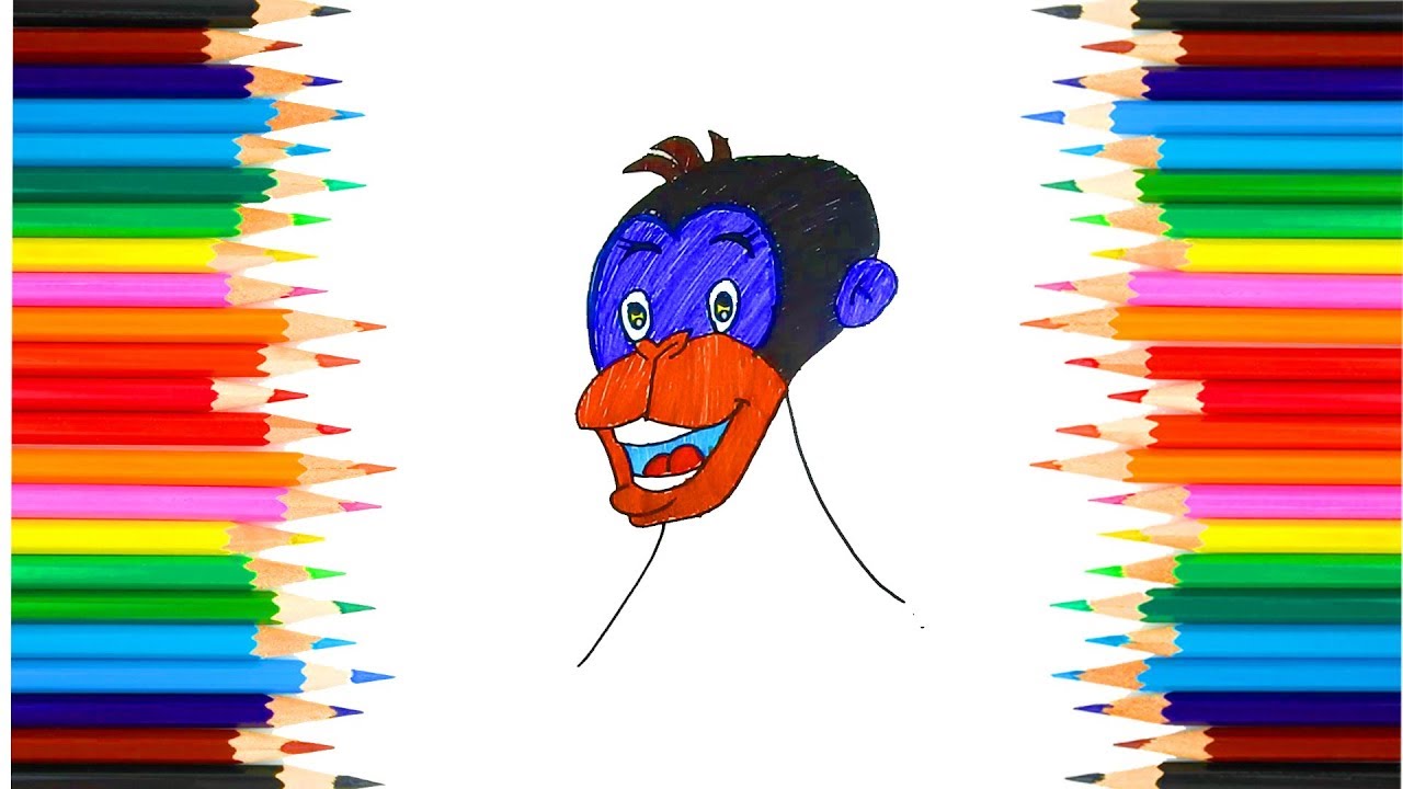 1280x720 simple drawing tips for kids funny monkey face draw teach - Simple Monkey Face Drawing
