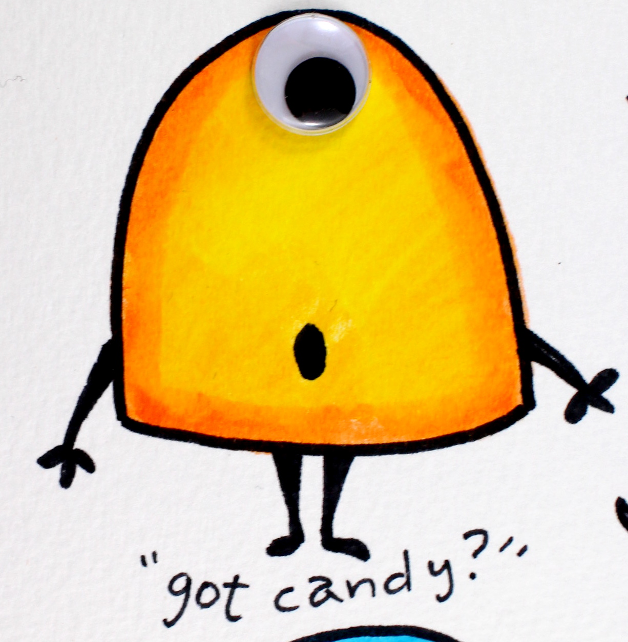 1226x1254 How To Draw A Candy Monster! - Simple Monster Drawings
