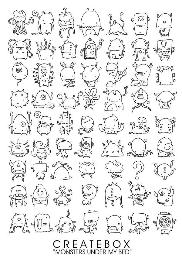 Simple Monster Drawings at PaintingValley.com | Explore collection of ...