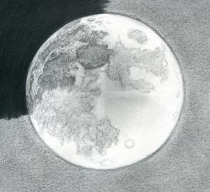 302x276 How To Draw The Moon, Step - Simple Moon Drawing