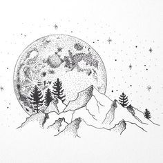 236x236 image result for simple moon art tat me up art, art sketches - Simple Moon Drawing