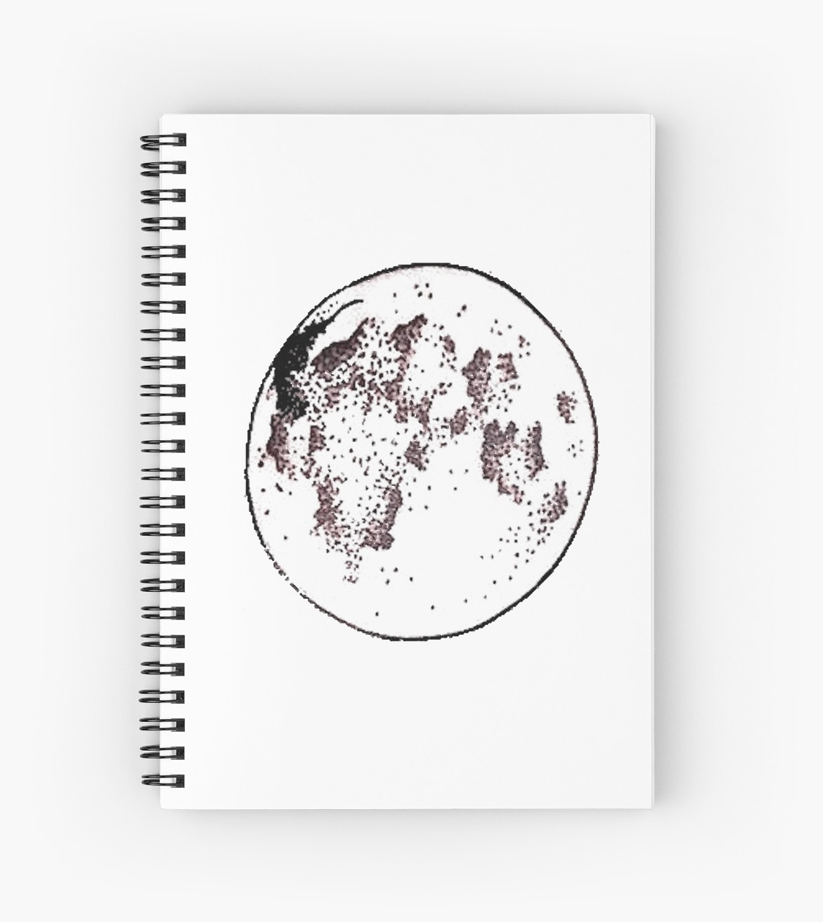 1171x1313 Simple Moon Outline Spiral Notebooks - Simple Moon Drawing