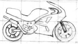 250x143 Simple Motorcycle Drawing Art In Drawings, Bike Sketch - Simple Motorcycle Drawing