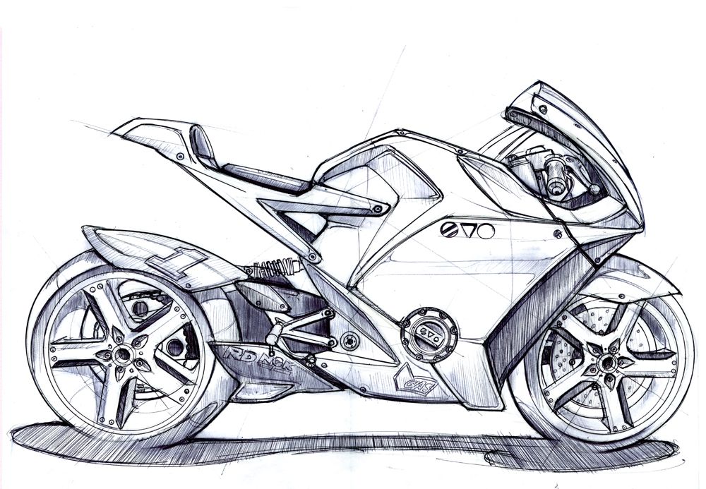 1000x693 This Bike Has A Very Clean Future Like Design To It It Seems - Simple Motorcycle Drawing