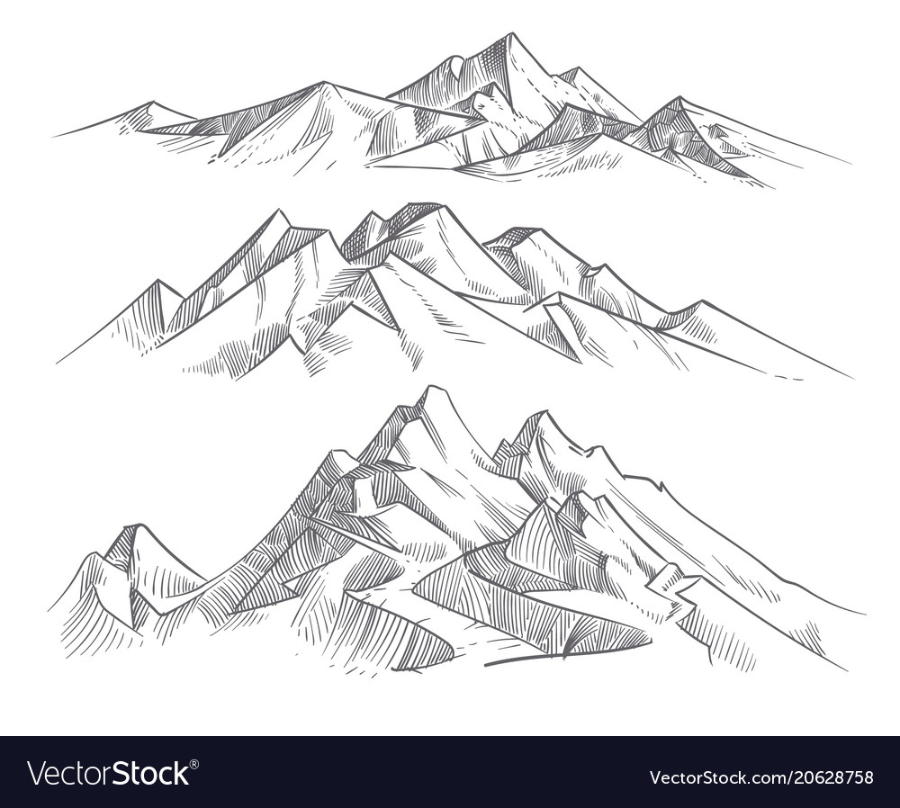 Simple Mountain Drawing at PaintingValley.com | Explore collection of ...