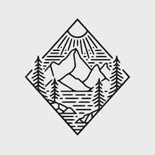 225x225 Mountain - Simple Mountain Drawing