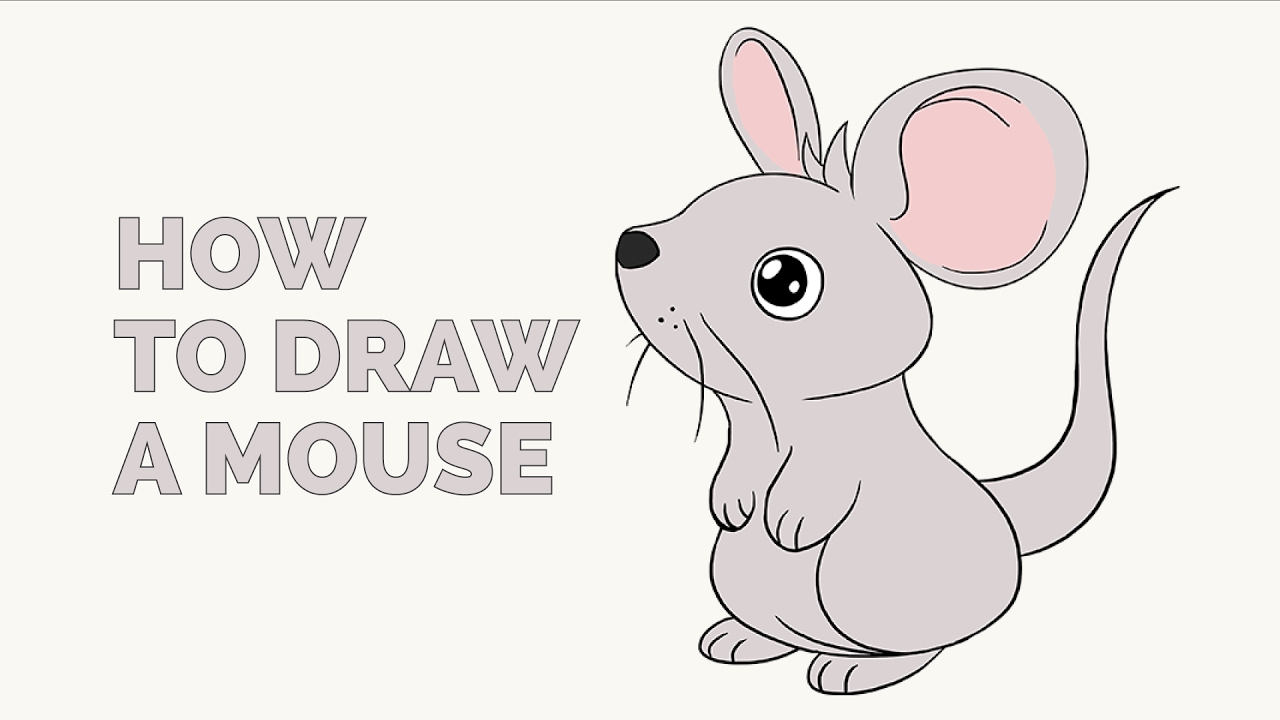 1280x720 How To Draw A Mouse - Simple Mouse Drawing