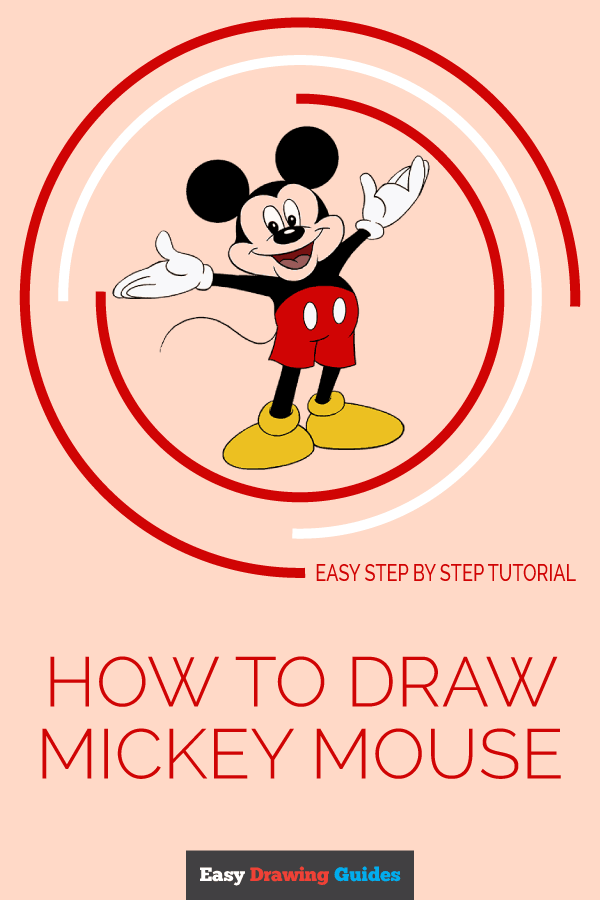 600x900 How To Draw Mickey Mouse Easy Drawing Guides - Simple Mouse Drawing