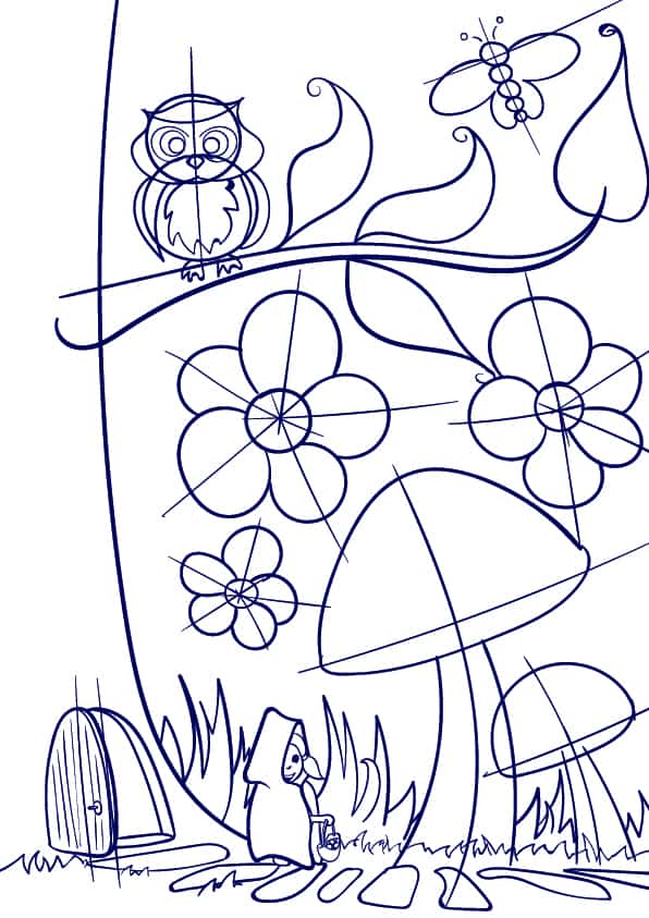 596x843 Learn How To Draw A Mushroom - Simple Mushroom Drawing