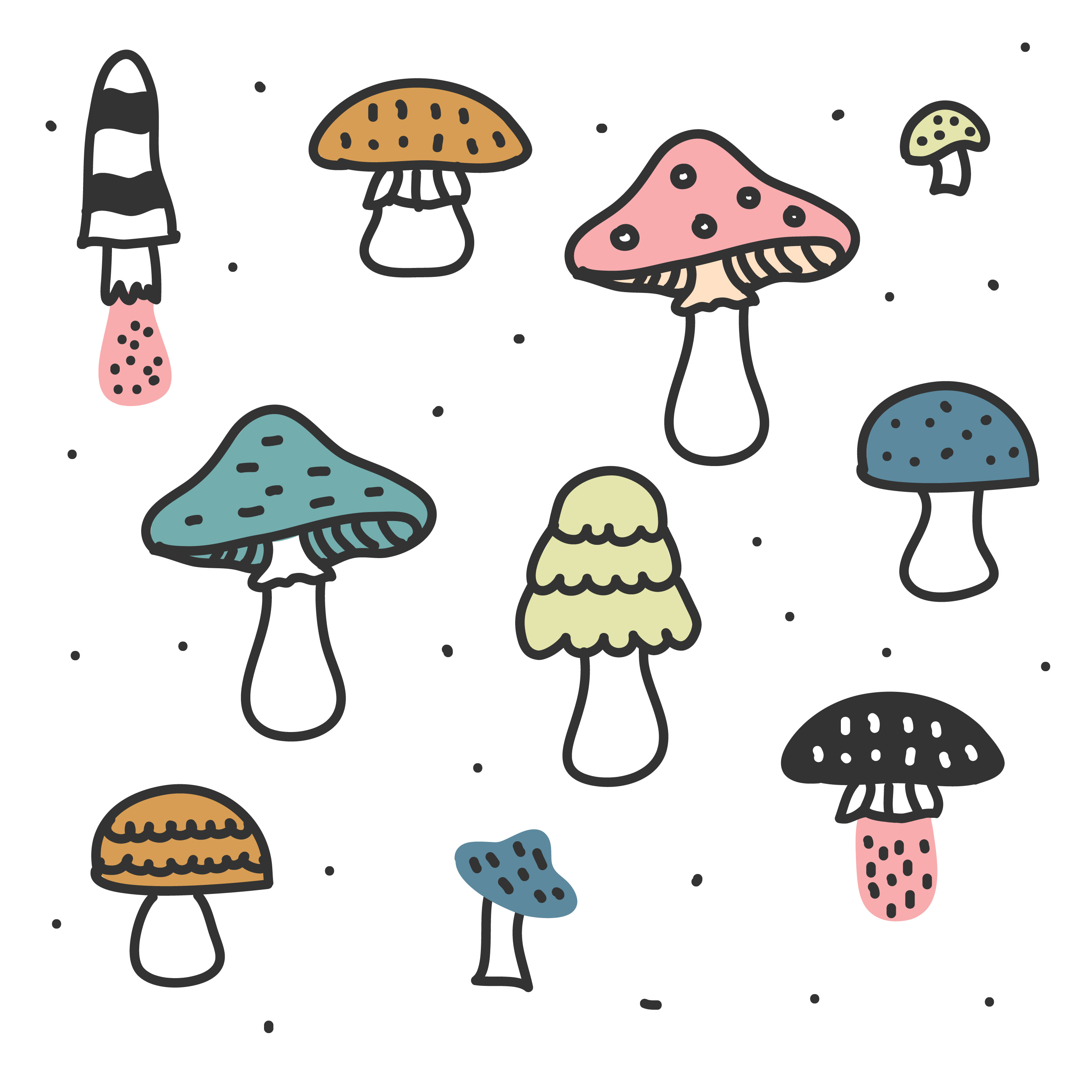 Simple Mushroom Drawing at PaintingValley.com | Explore collection of