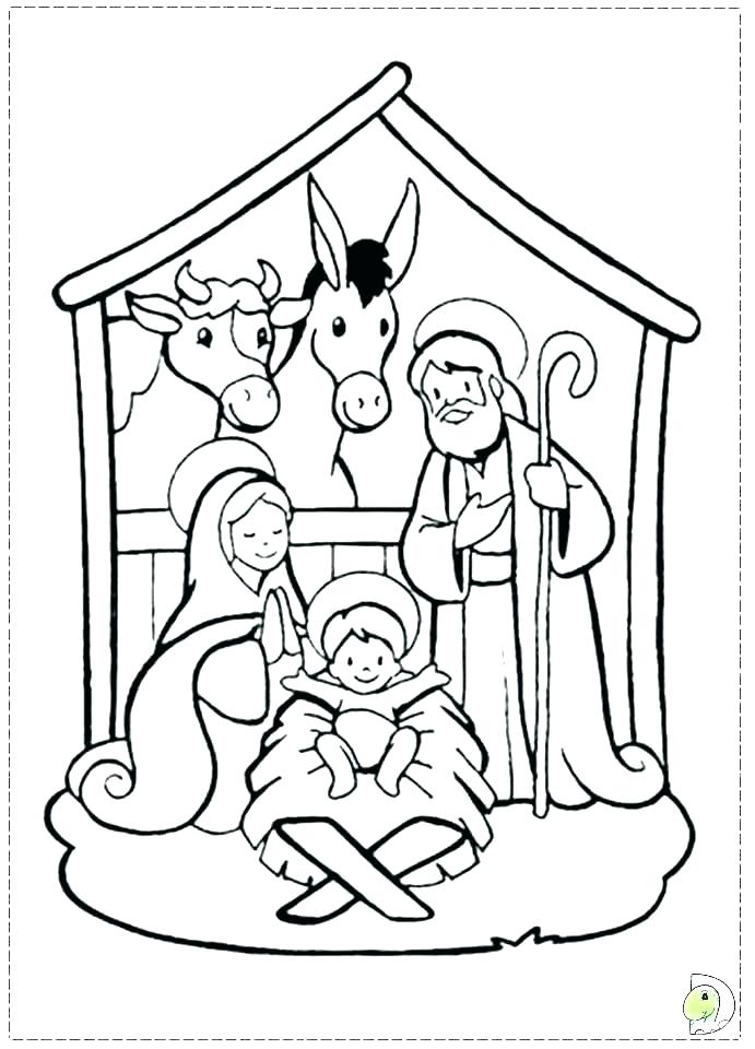 Preschool Nativity Coloring Pages Sketch Coloring Page