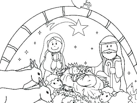 440x330 Simple Nativity Scene Play Simple Nativity Scene Drawing - Simple Nativity Drawings