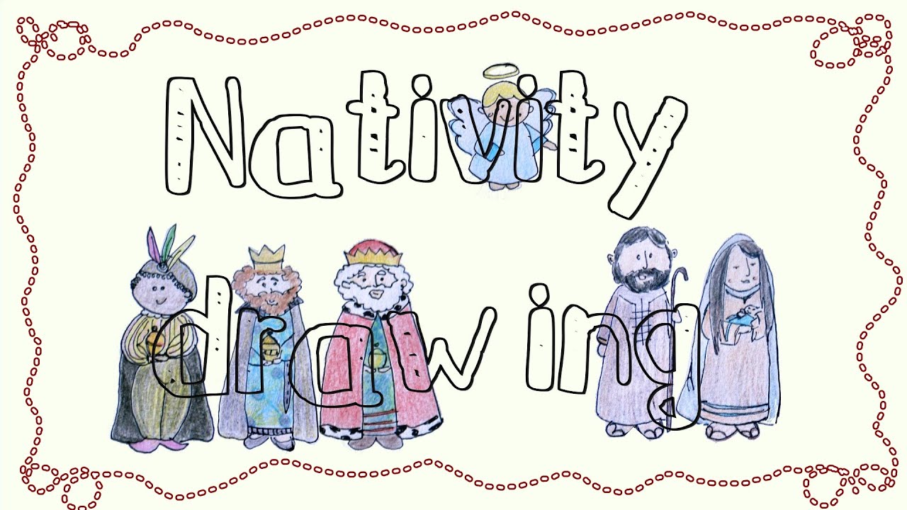 1280x720 Simple Nativity Drawing Easy Tutorial For Christmas - Simple Nativity Drawings