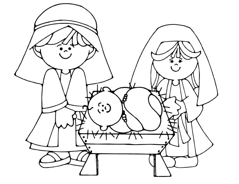 Simple Nativity Drawings at PaintingValley.com | Explore collection of ...