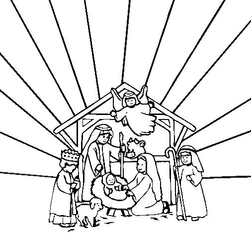 Simple Nativity Scene Drawing at PaintingValley.com | Explore ...