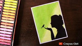 320x180 amazing moonlight scene with oil pastel - Simple Oil Pastel Drawings