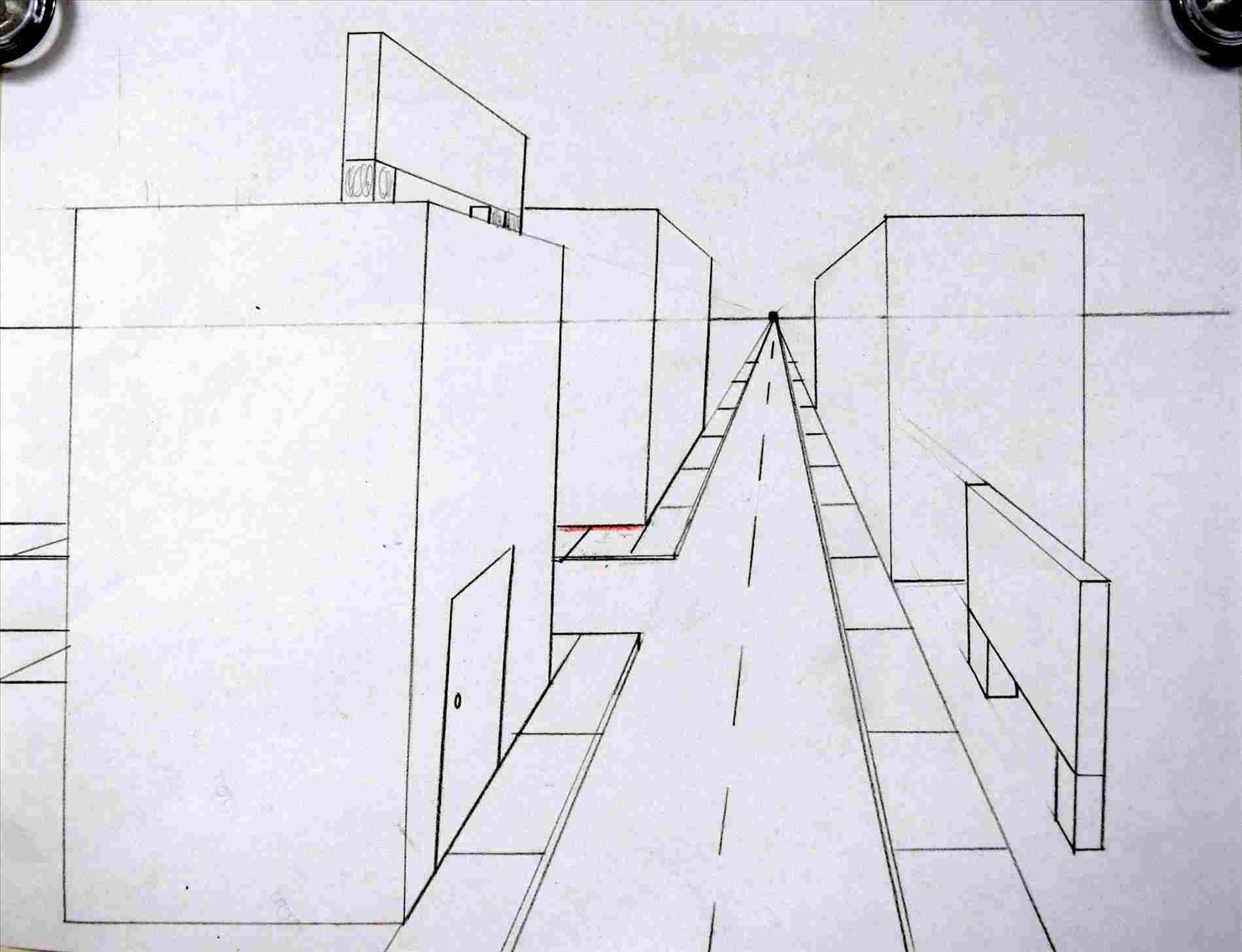 Simple One Point Perspective Drawing at PaintingValley.com | Explore ...