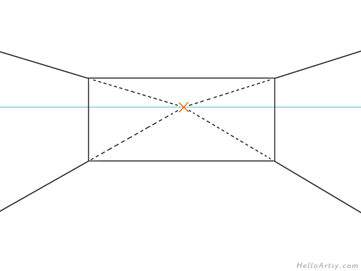 720x540 One Point Perspective Drawing Step - Simple One Point Perspective Drawing