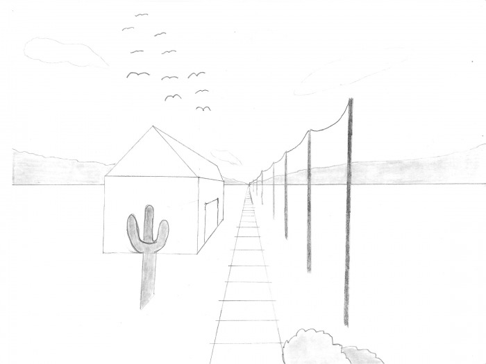 Simple One Point Perspective Drawing At Paintingvalley Com