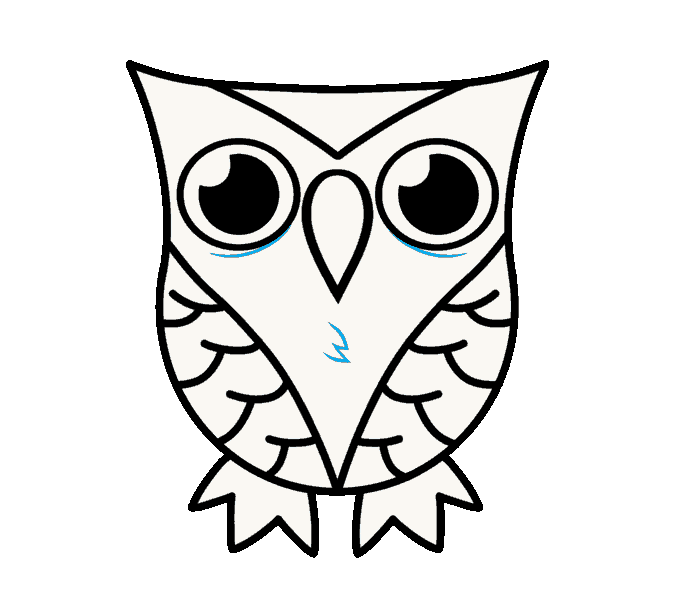 680x599 How To Draw A Cartoon Owl In A Few Easy Steps Easy Drawing Guides - Simple Owl Drawing