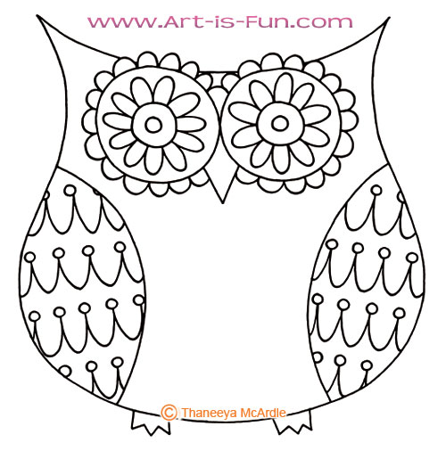 500x506 How To Draw An Owl Learn To Draw A Cute Colorful Owl In This Easy - Simple Owl Drawing