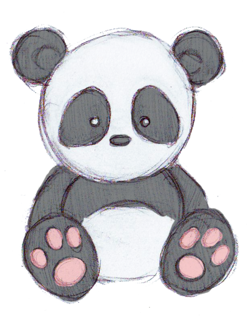 500x637 Cute Panda Drawing Tumblr Why Are You Reporting This Animals - Simple Panda Drawing