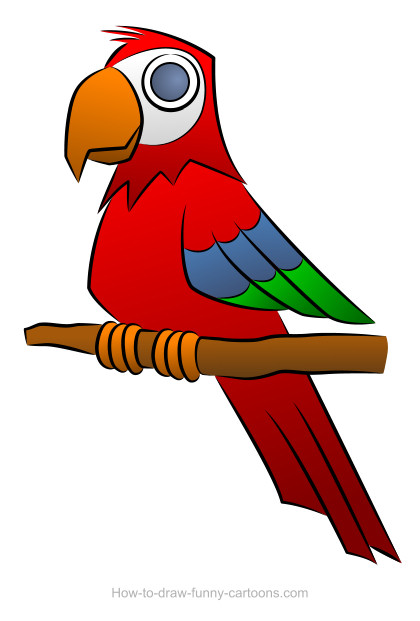 420x621 Parrot Drawing - Simple Parrot Drawing