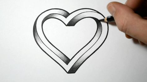 474x266 How To Draw An Impossible Heart Things To Draw Drawings - Simple Pencil Drawing Images Of Heart