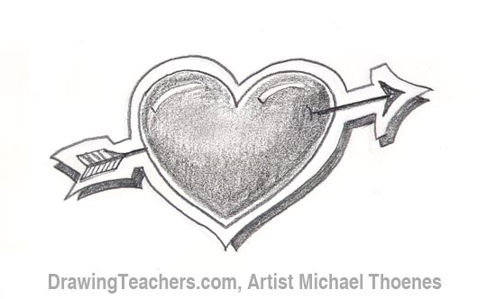 550x332 Gallery Simple Pencil Drawings Of Heart - Simple Pencil Drawing Images Of Heart