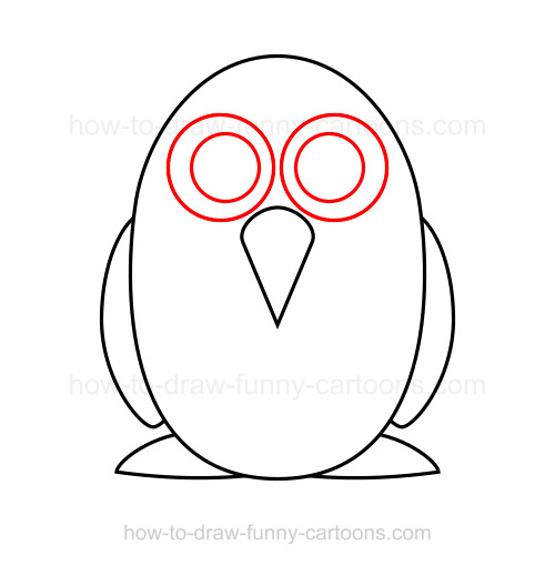 500x510 How To Draw A Penguin - Simple Penguin Drawing