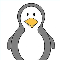 200x200 Simple Penguin Drawing - Simple Penguin Drawing