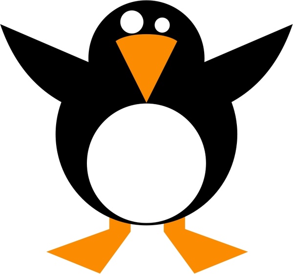 600x561 Simple Penguin Free Vector In Open Office Drawing - Simple Penguin Drawing