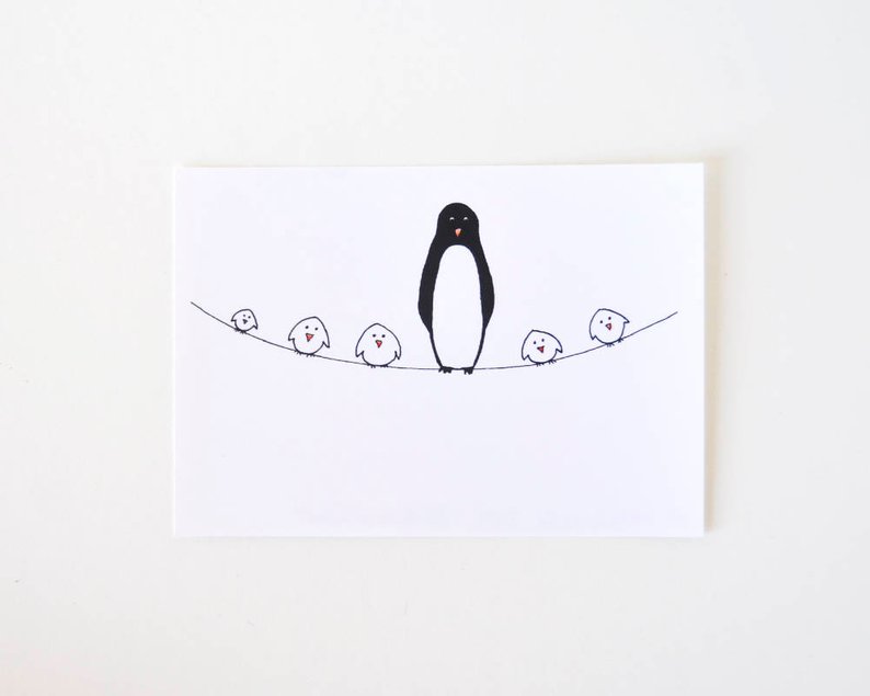 794x635 whimsical penguin drawing cute simple bird art print bird etsy - Simple Penguin Drawing