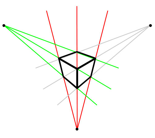 500x445 Point Perspective - Simple Perspective Drawing