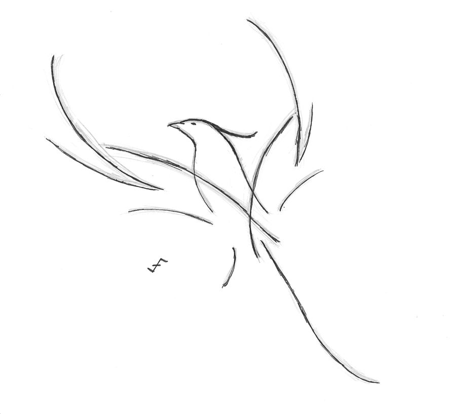 900x817 Simple Phoenix Tattoo Ink Phoenix Tattoo Design, Tattoo - Simple Phoenix Drawing